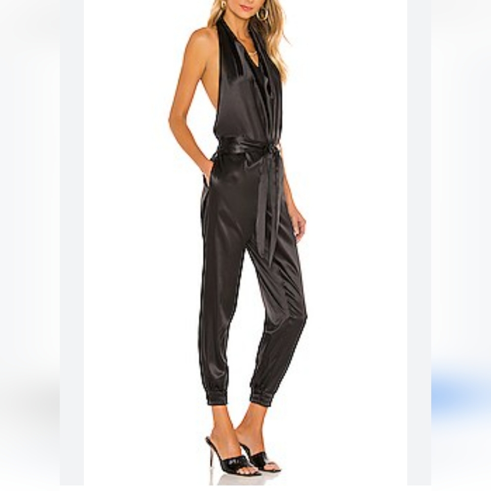 STUNNING REVOLVE LNA OPEN BACK SILK JUMPSUIT